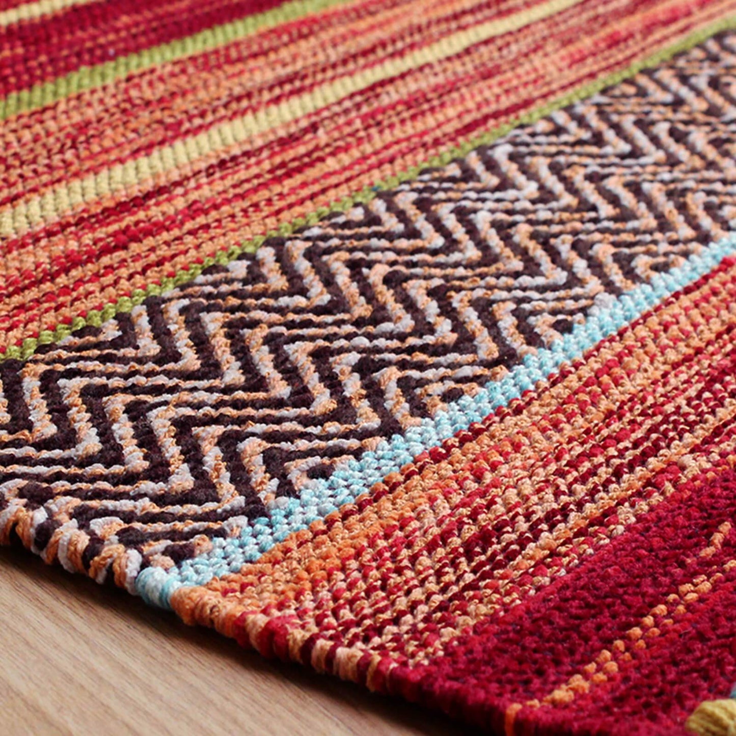 Oriental Weavers Kelim Stripe Red Multi Rug