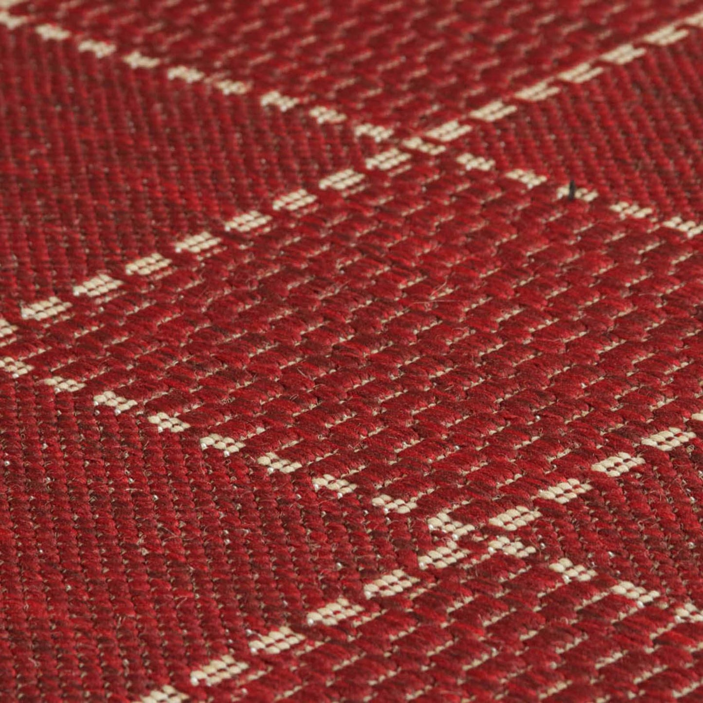 Oriental Weavers Checked Flatweave Red Rug