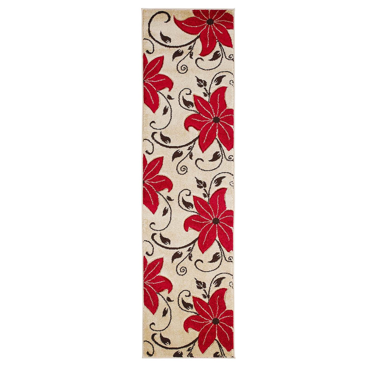 Verona OC15 Red Floral Rugs