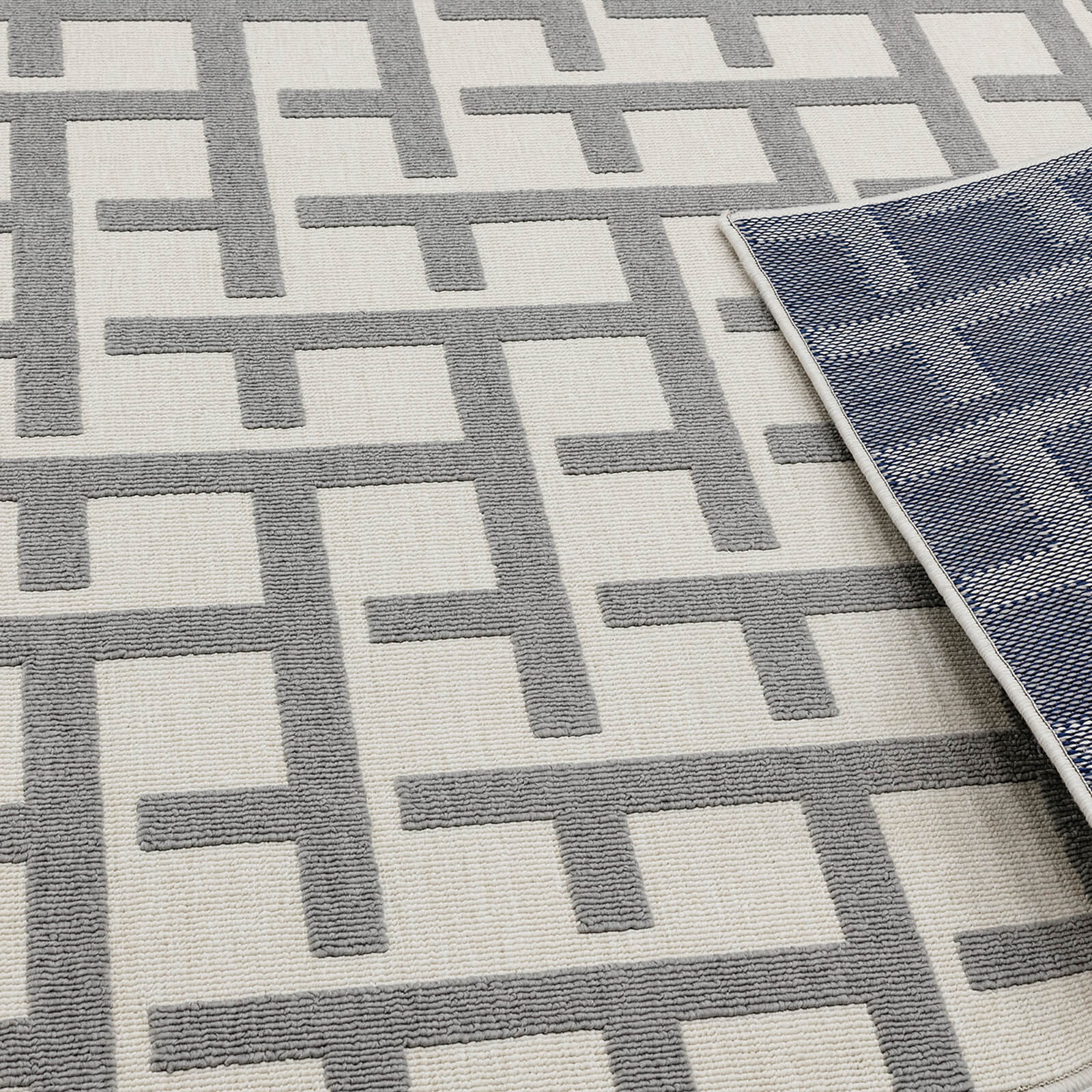 Asiatic Antibes AN03 Grid White / Grey Rug