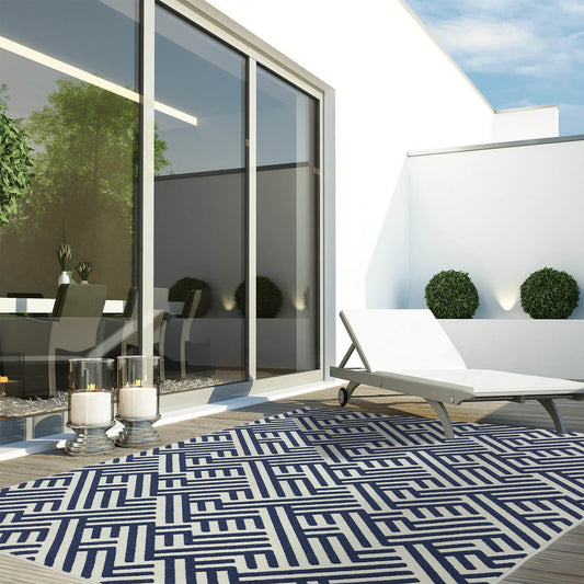 Asiatic Antibes AN04 Linear Blue / White Rug