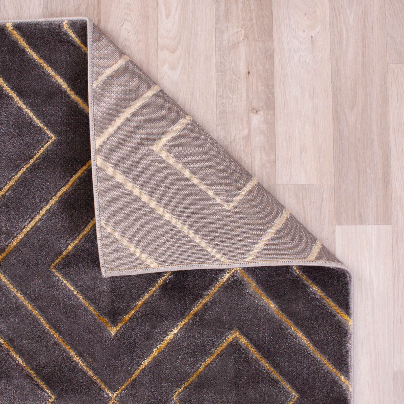 Handmade Carpets Bianco 196QA Dark Grey Gold Rug