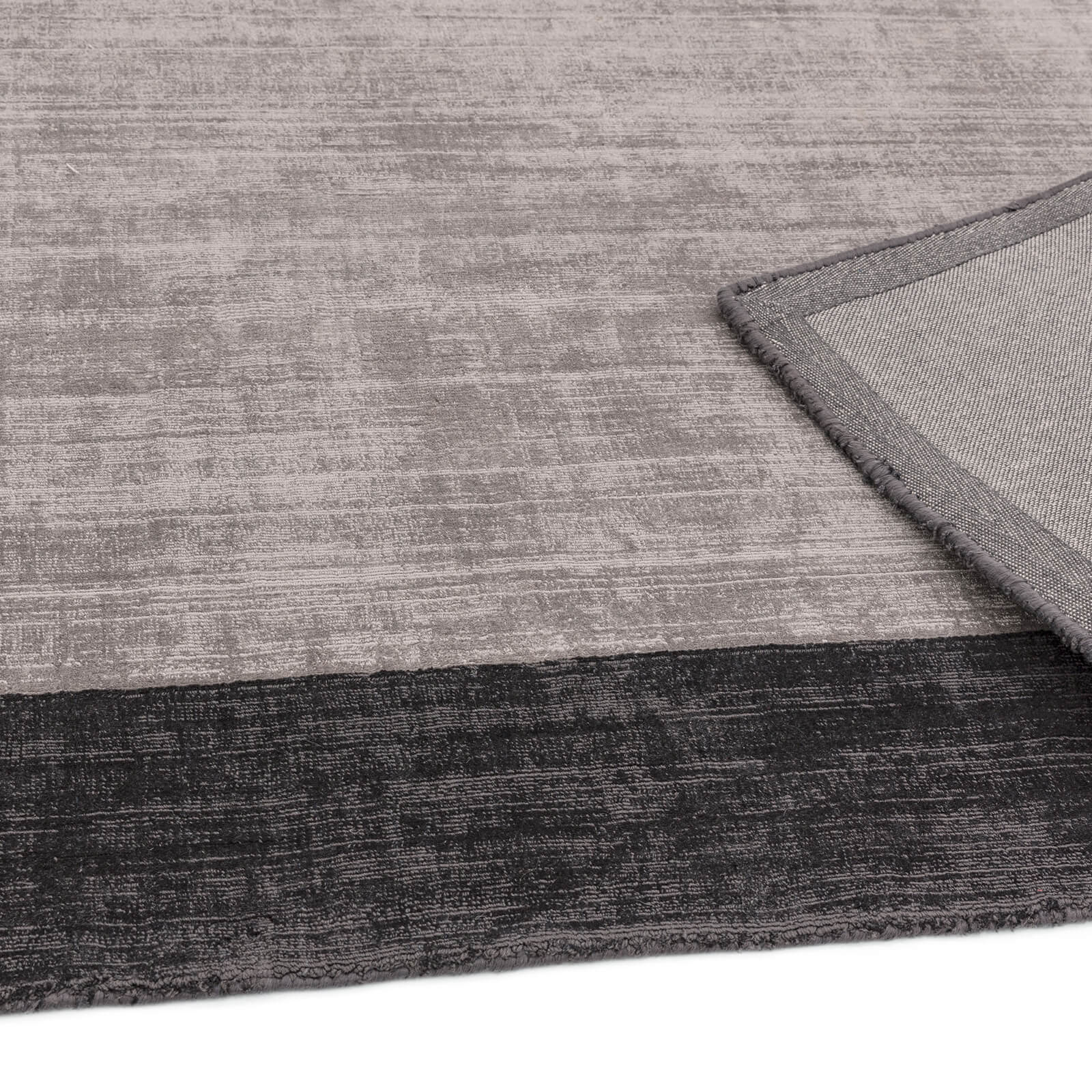 Asiatic Blade Border Charcoal / Silver Rug