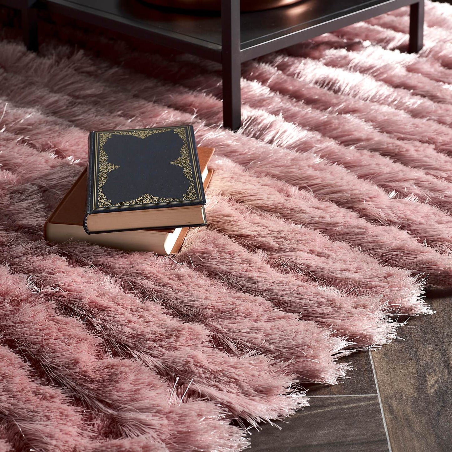 Origins Carved Glamour Blush Pink Rug