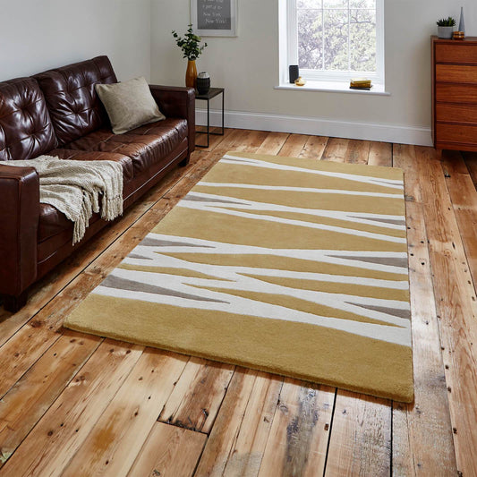 Think Rugs Elements EL61 Yellow Rug