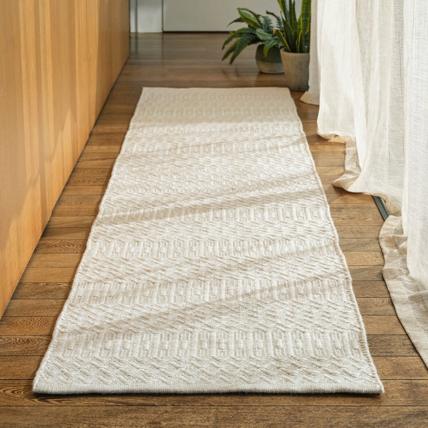 Halsey White and Cream Outdoor Rugs