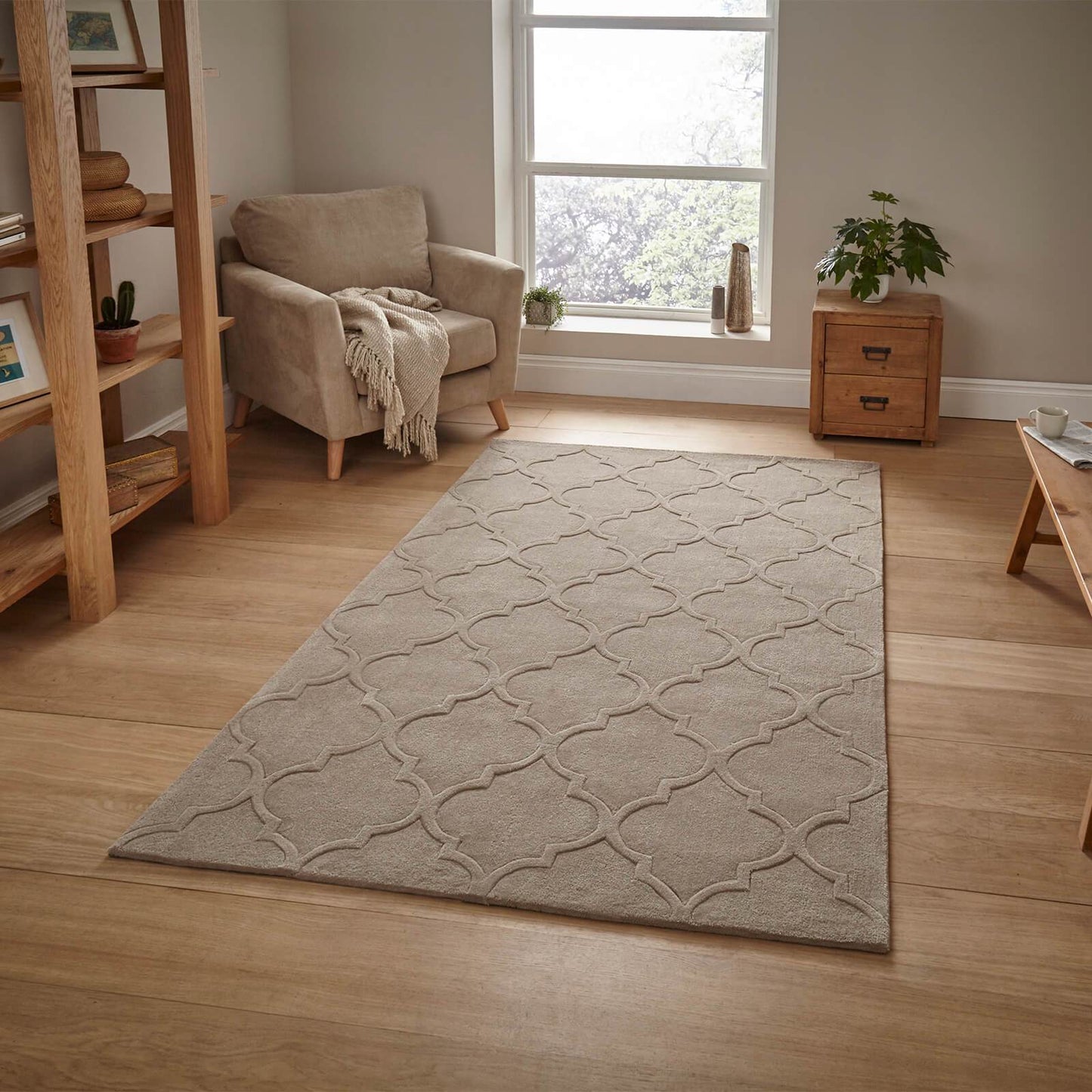 Think Rugs Hong Kong 8583 Beige Rug