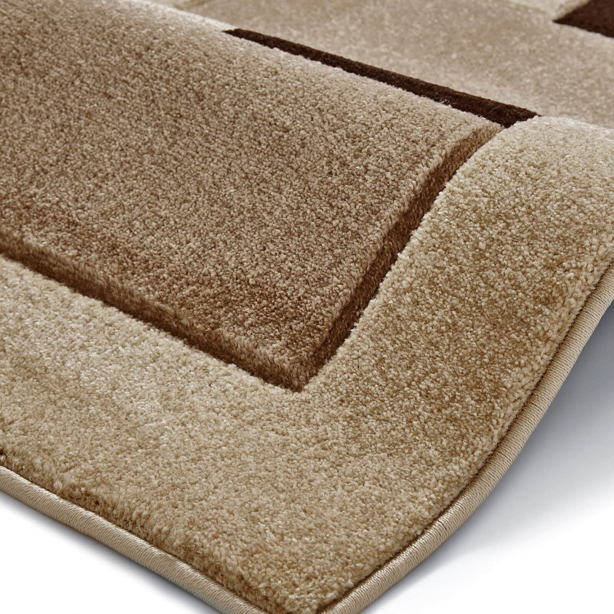 Beige Pattern E Rug Matrix MT04 Beige and Brown Modern Rug – e-Rugs.co.uk
