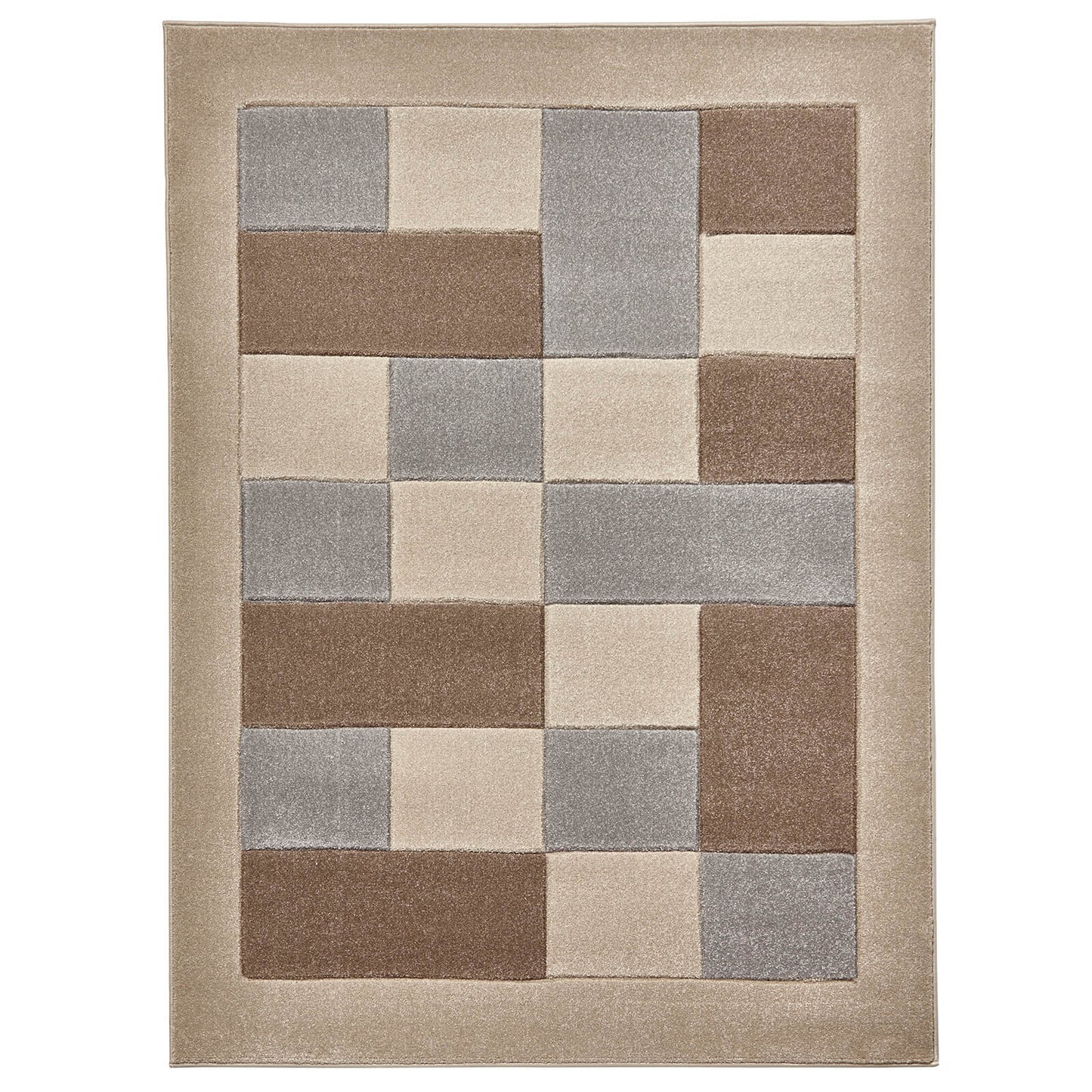 Think Rugs Matrix MT04 Beige / Grey Rug