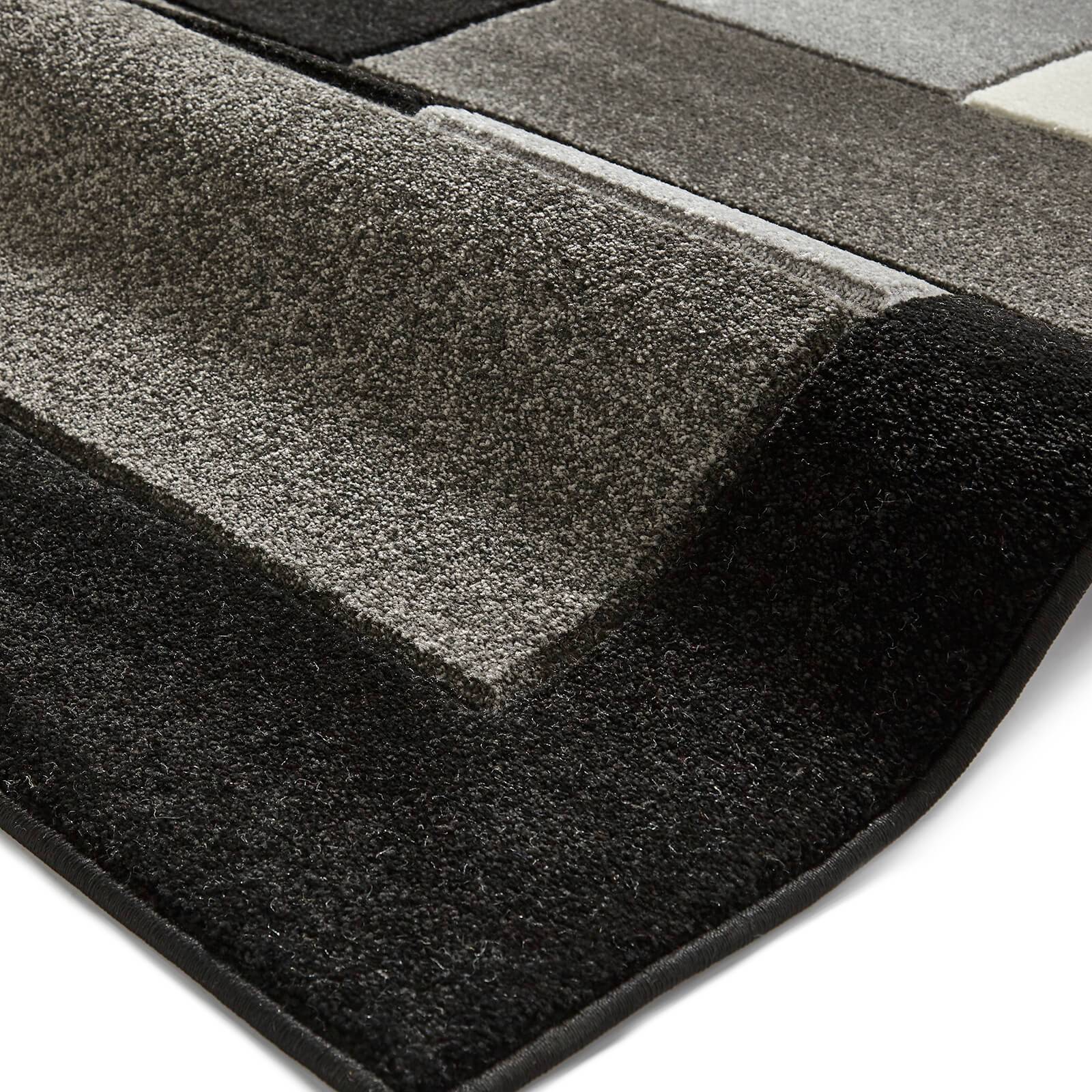 Think Rugs Matrix MT04 Black / Grey Rug