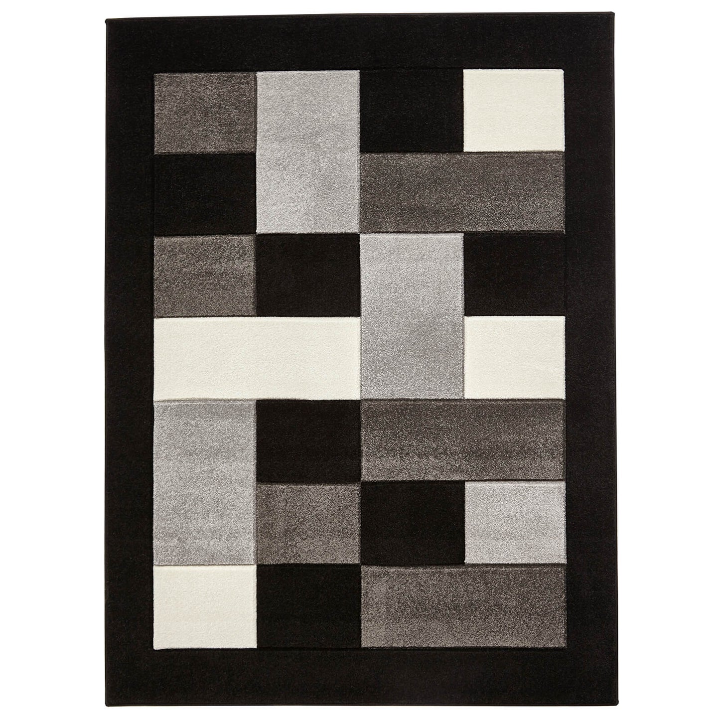 Think Rugs Matrix MT04 Black / Grey Rug