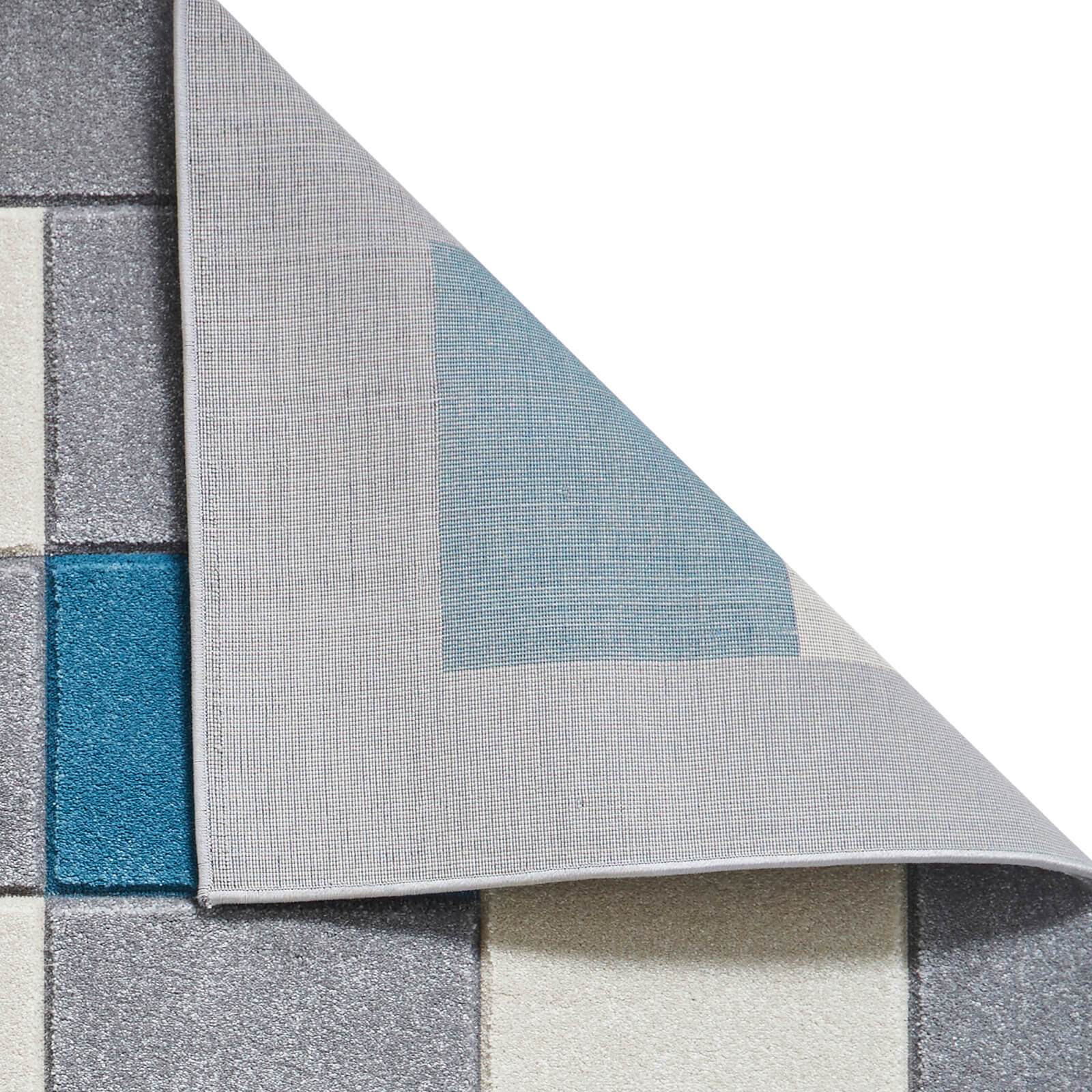 Think Rugs Matrix MT04 Grey / Blue Rug