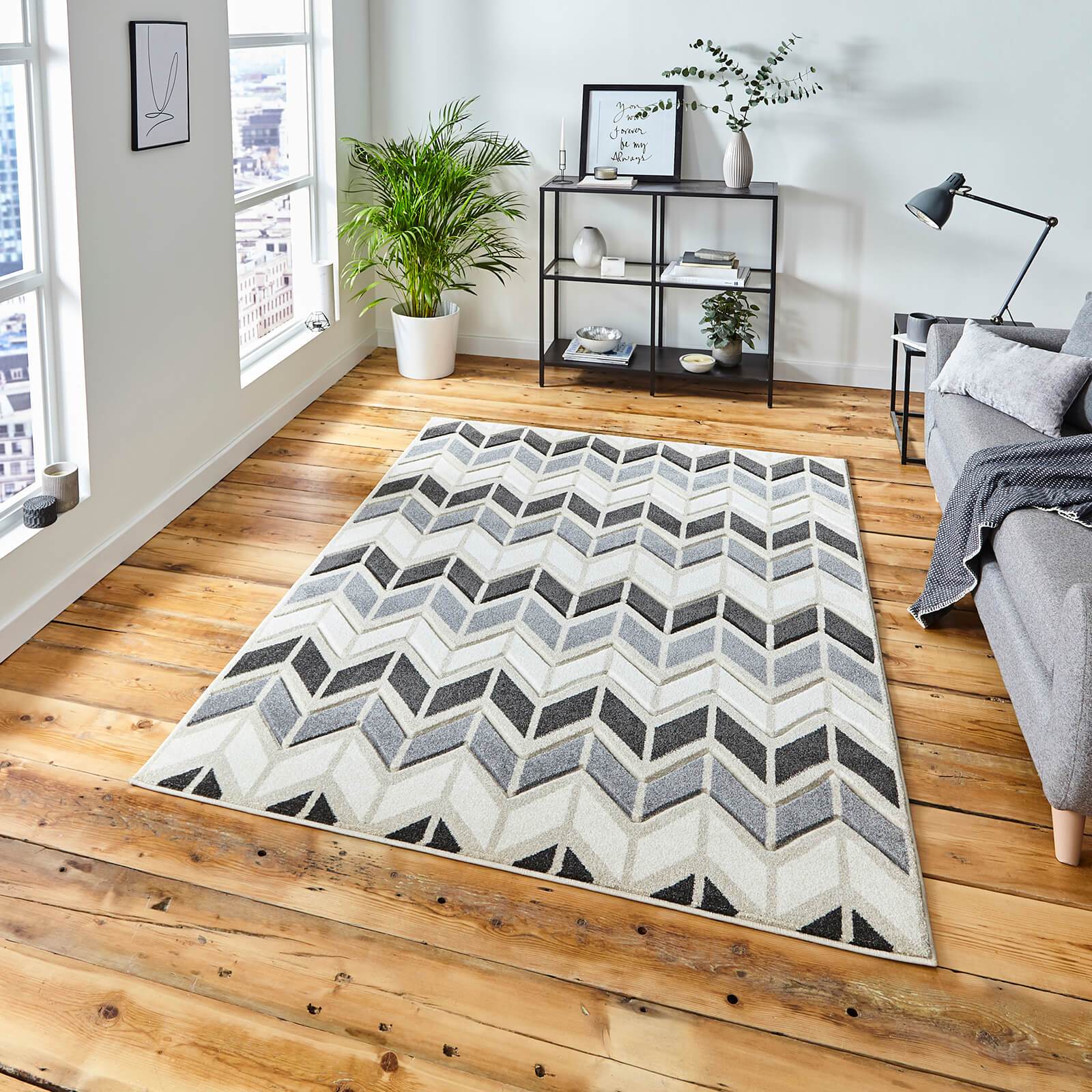 Matrix MT24 Grey and Beige Modern Rugs – e-Rugs.co.uk