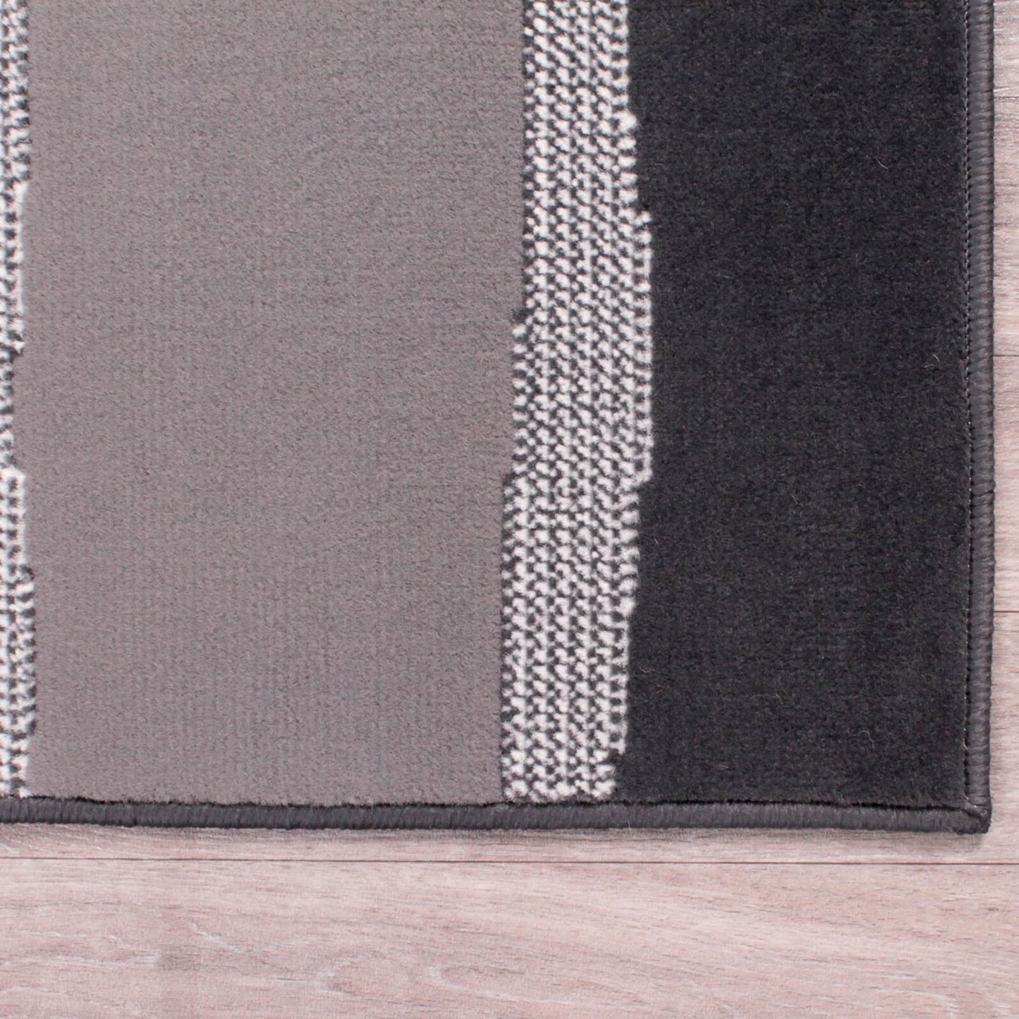 Rugstyle Modern Poly Nova Stripe Grey Rug