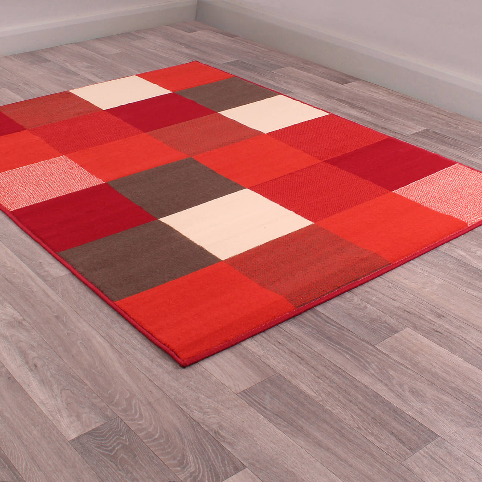 Rugstyle Modern Poly Pixels Red Rug