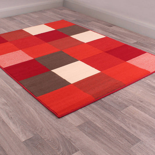 Rugstyle Modern Poly Pixels Red Rug