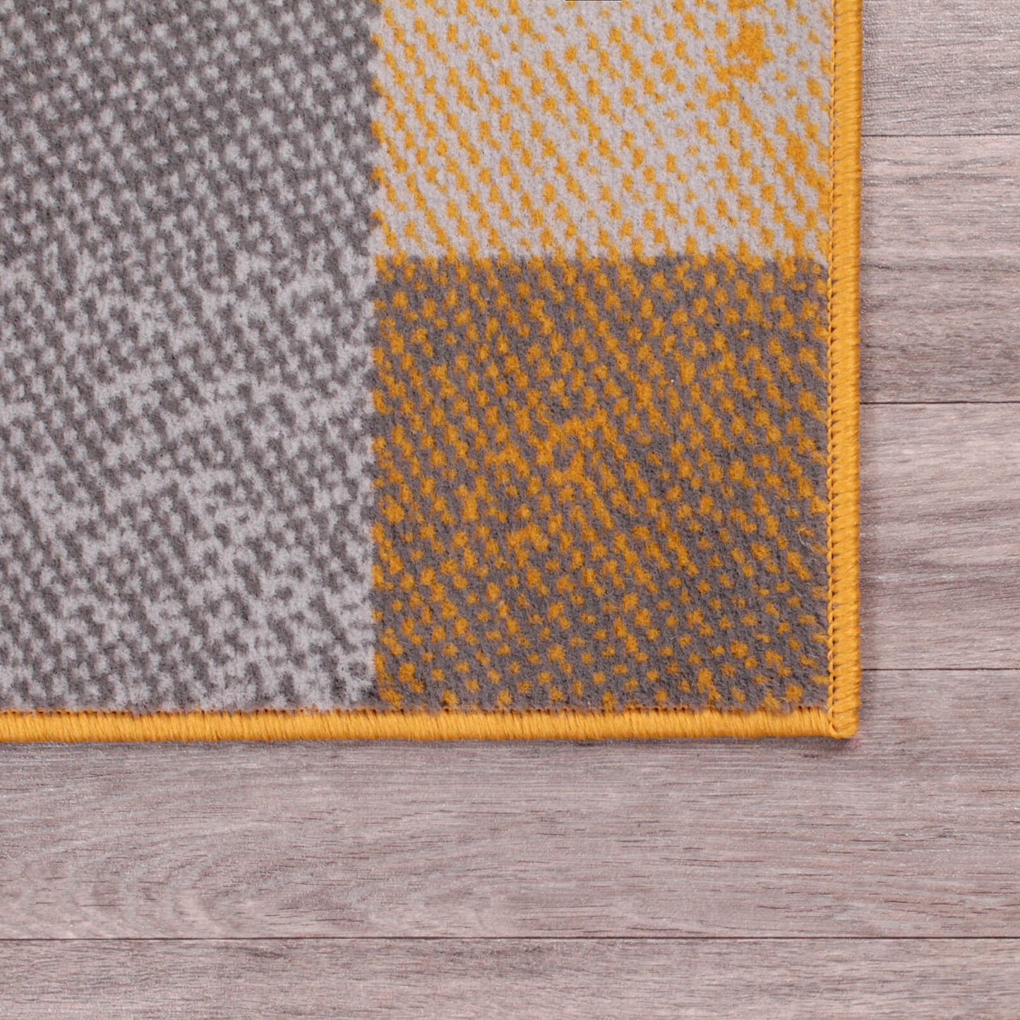 Rugstyle Modern Poly Squares Ochre Rug