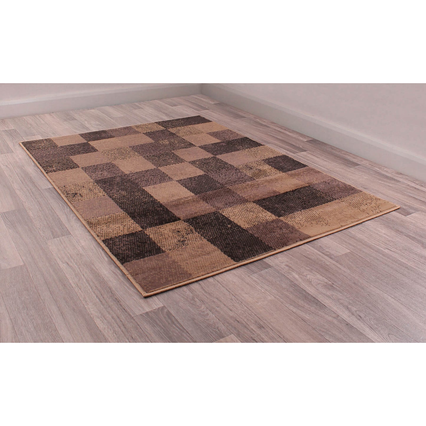 Rugstyle Modern Poly Squares Taupe Rug