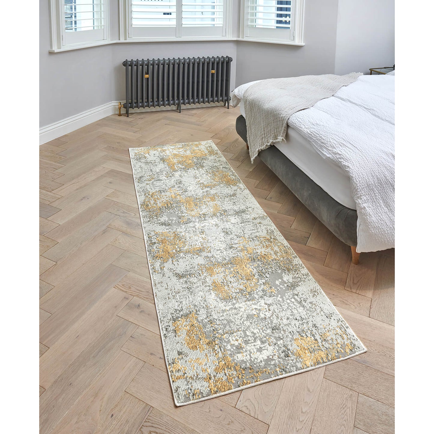 Rossa ROS03 Silver Gold Abstract Rugs
