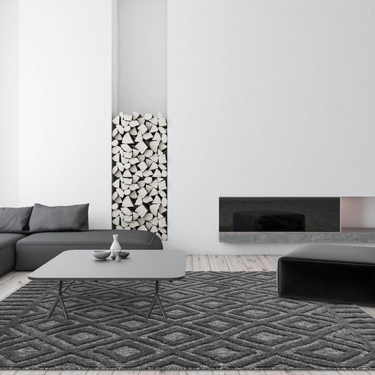 Asiatic Salta SA02 Diamond Charcoal Rug