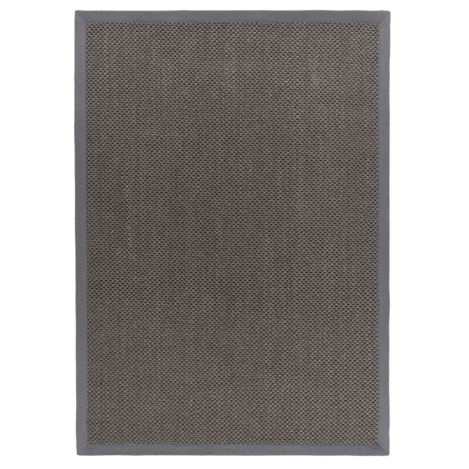 Origins Sisal Rug Dark Grey with Grey Border Rug