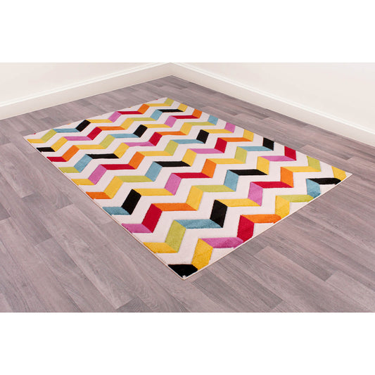 Ultimate Home Living Spectra Carved Coral Multi Rug