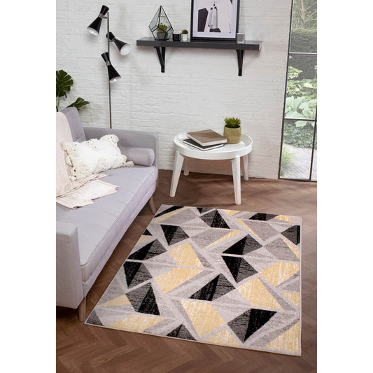 Ultimate Home Living Spirit Abstract Gold Rug