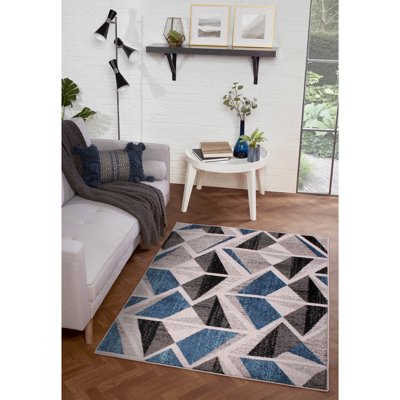 Ultimate Home Living Spirit Abstract Navy Rug