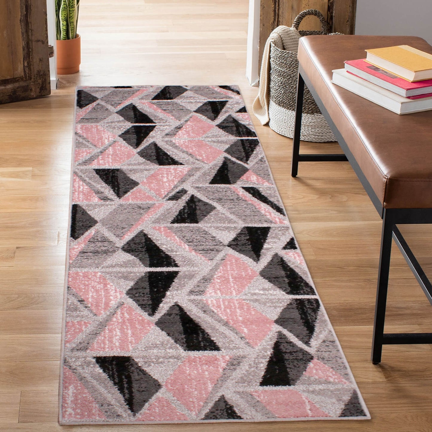 Ultimate Home Living Spirit Abstract Pink Rug
