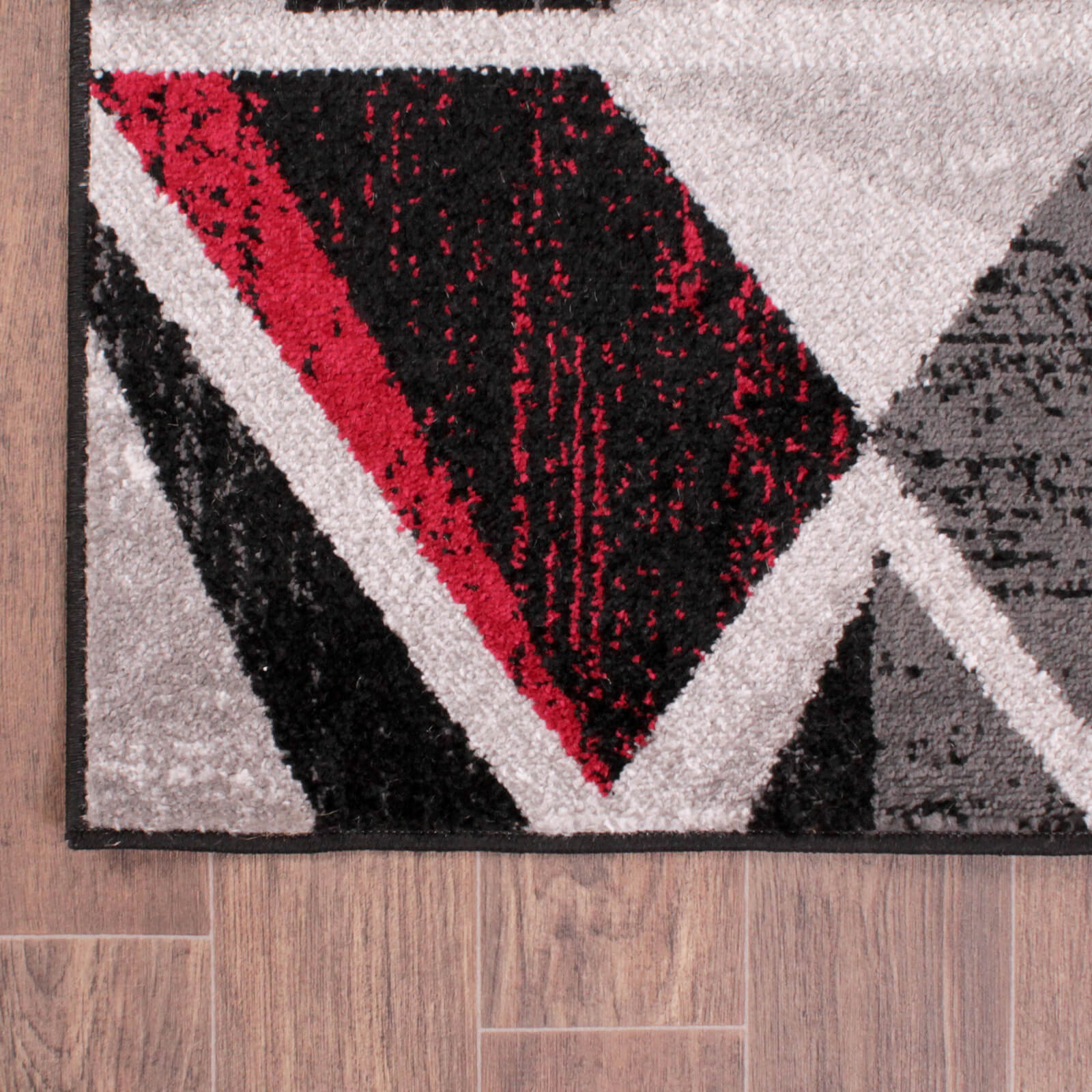 Ultimate Home Living Spirit Abstract Red Grey Rug