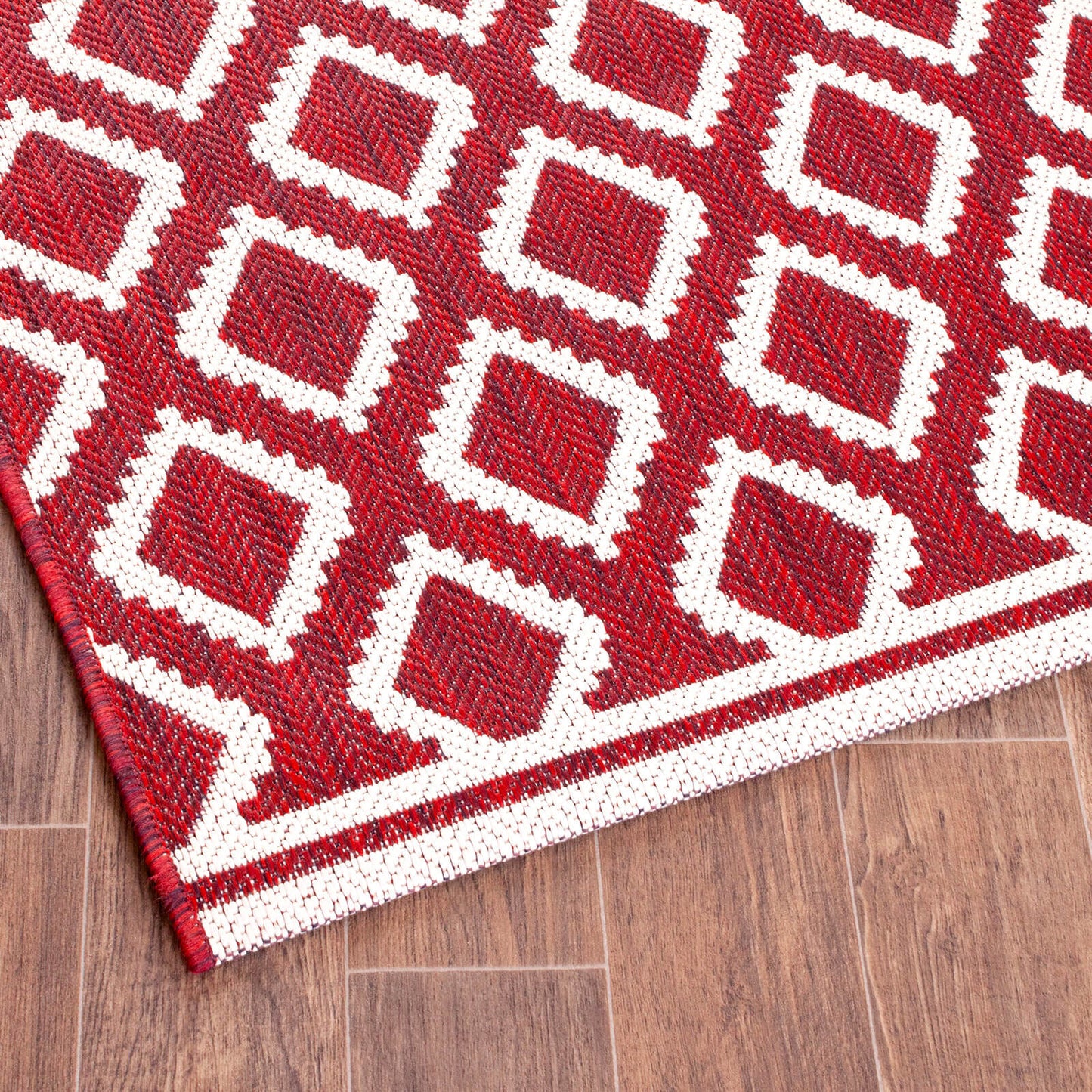 Rug Style Terrace Diamond Red Rug