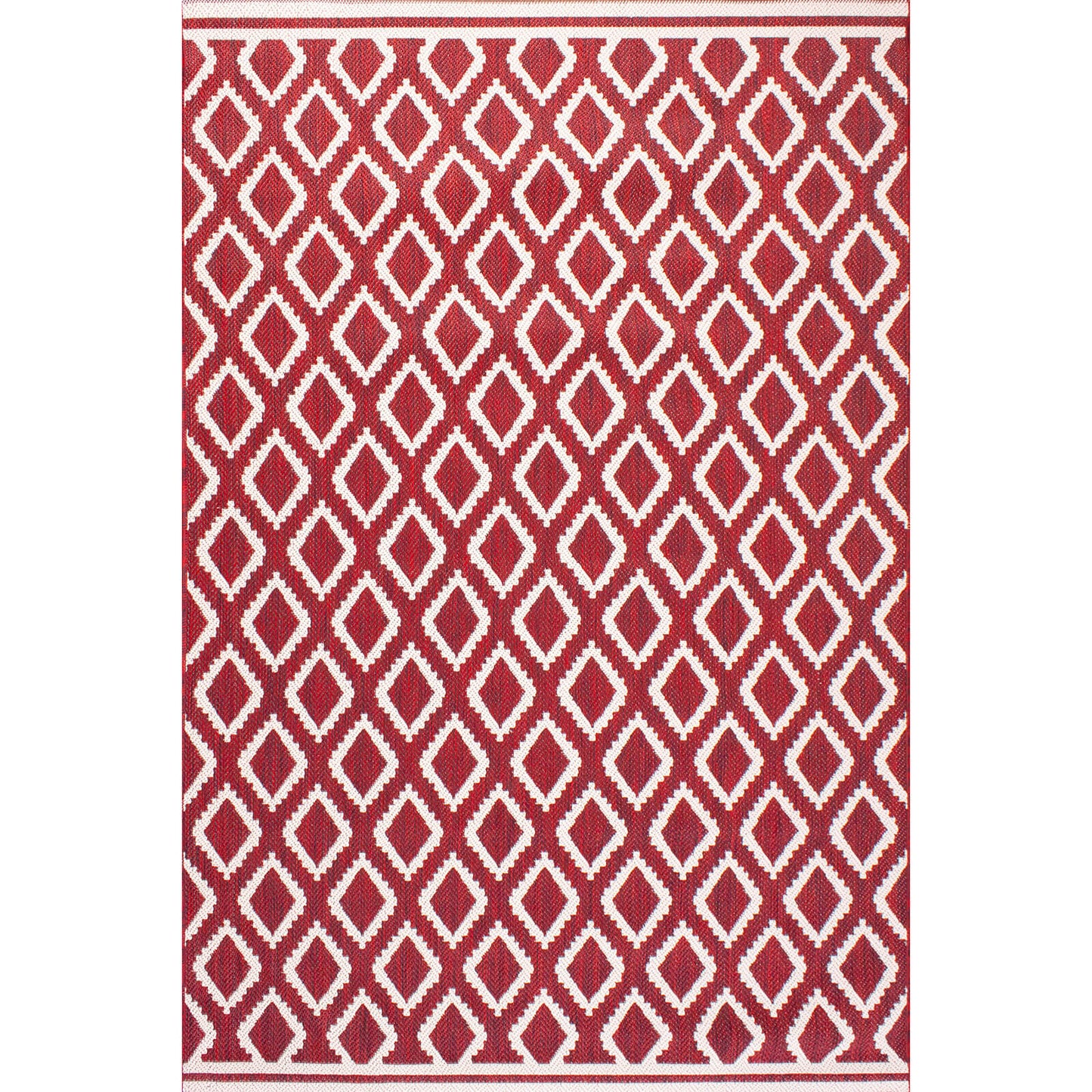 Rug Style Terrace Diamond Red Rug