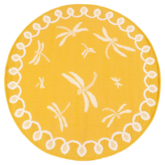 Rug Style Terrace Dragonfly Gold Rug
