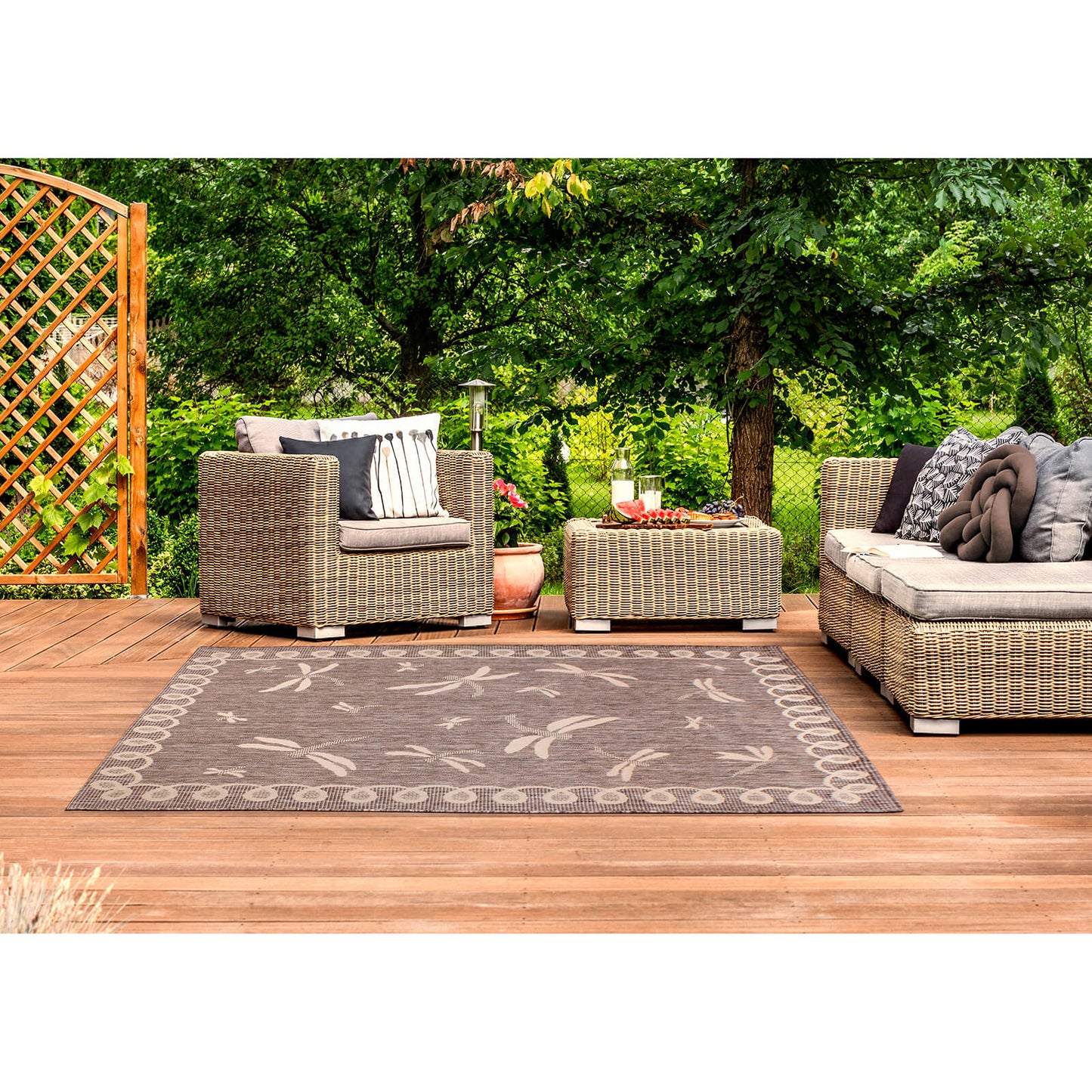 Rug Style Terrace Dragonfly Natural Taupe Rug
