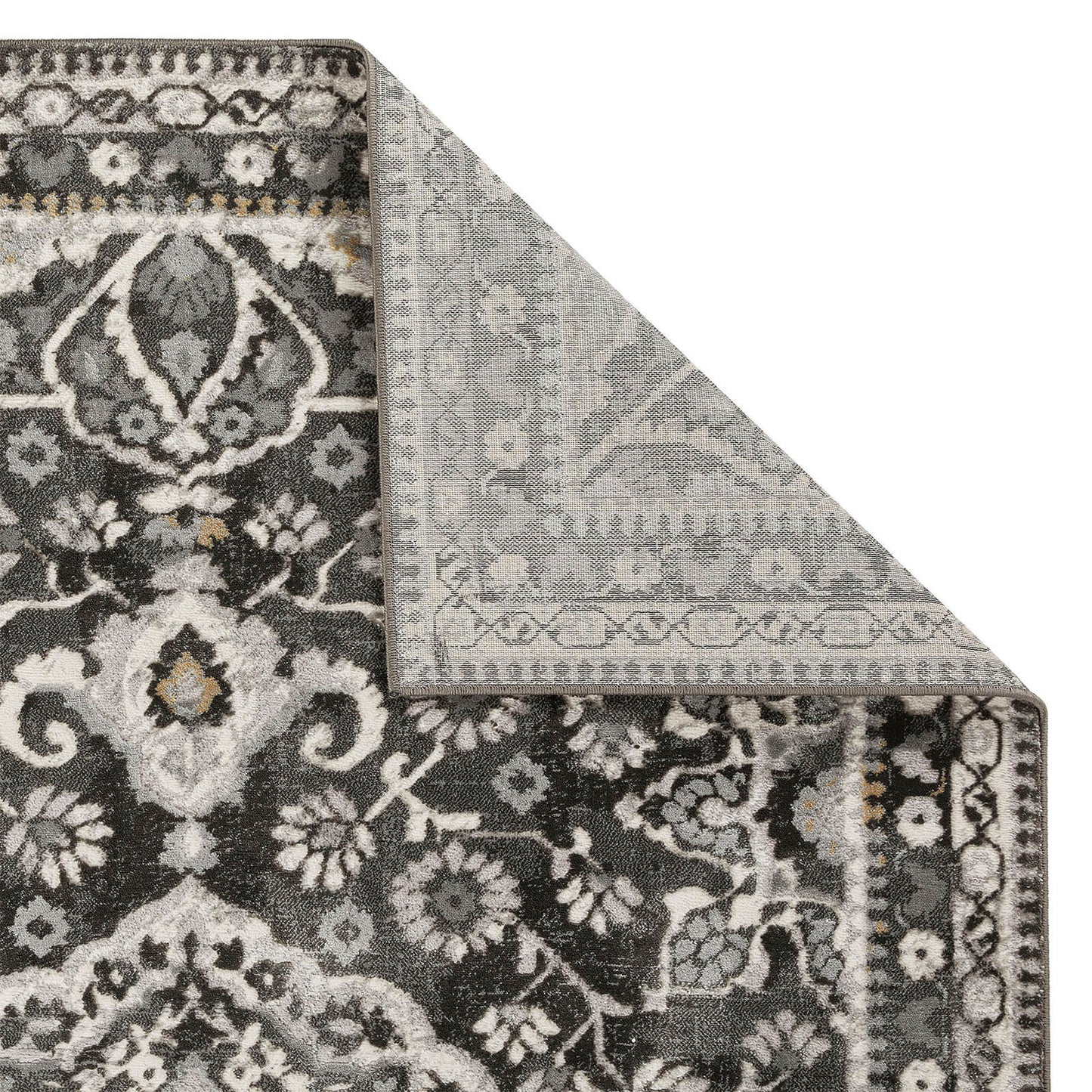 Oriental Weavers Vinci 1401 B Charcoal / Grey / Mustard Rug