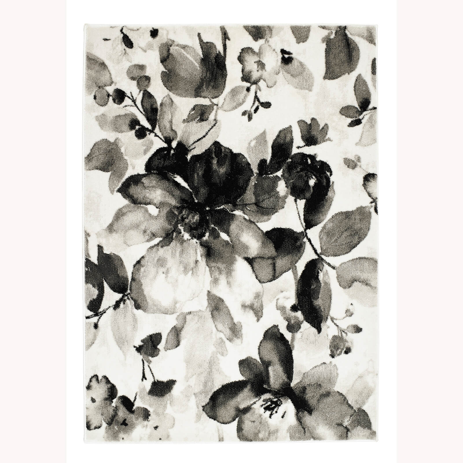 Origins Watercolour Floral Grey Rug