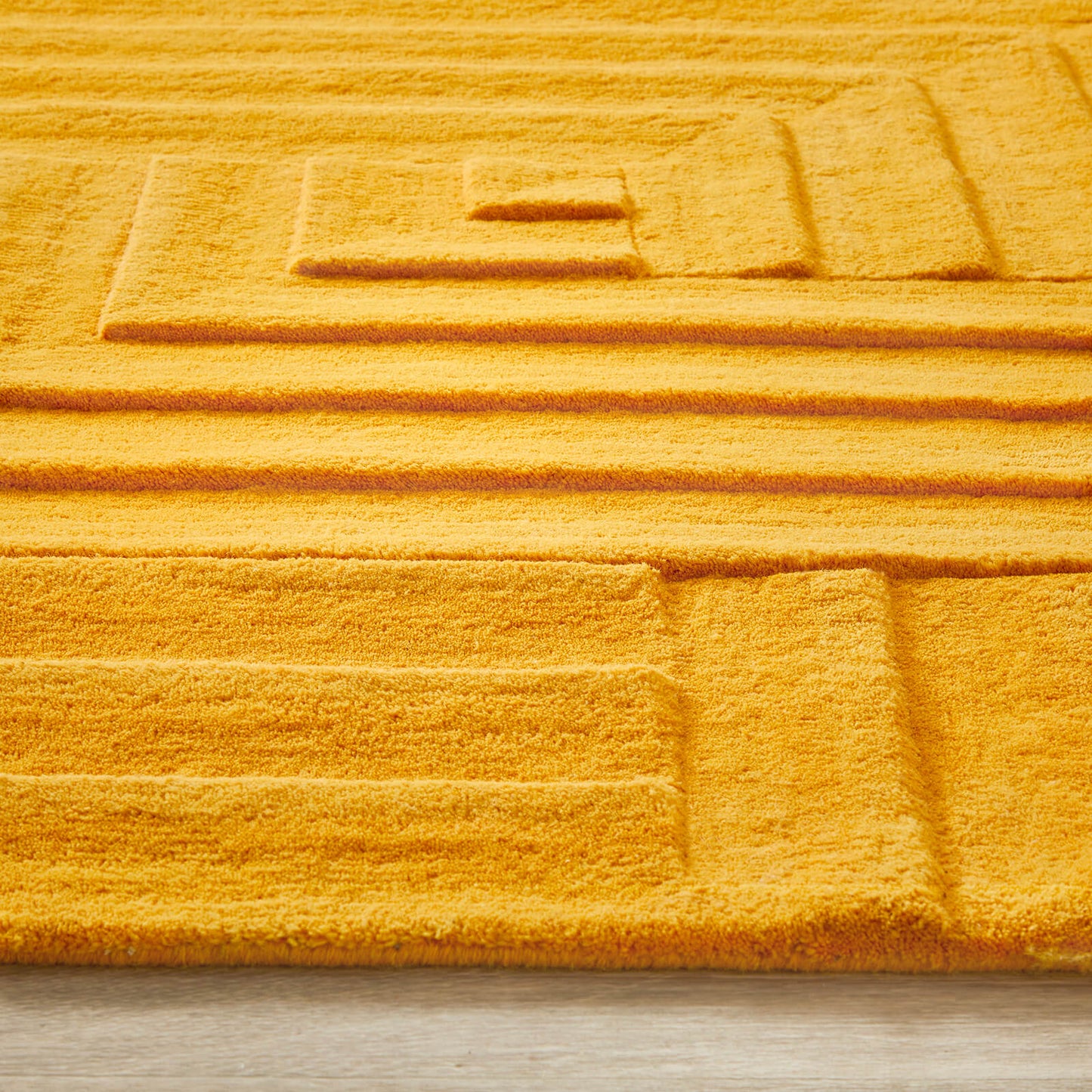 Maze Yellow Modern Rugs