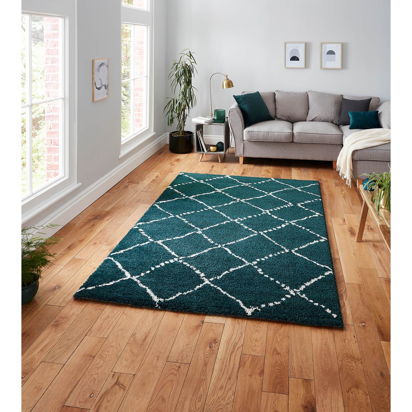 Think Rugs Royal Nomadic 5413 Dark Green Rug