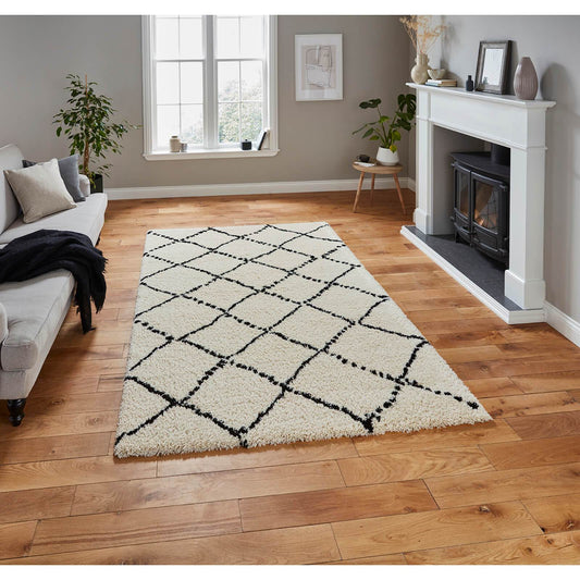 Think Rugs Royal Nomadic 5413 Ivory / Black Rug