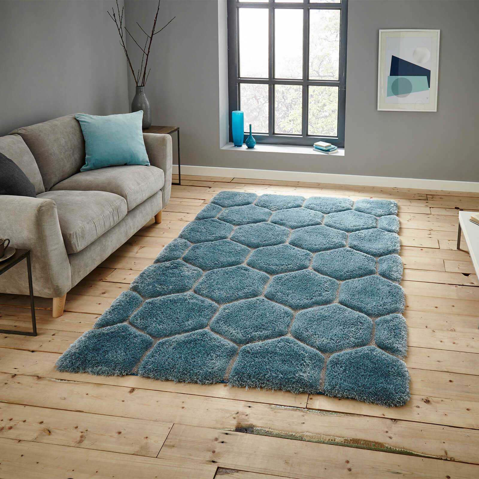 Think Rugs Noble House NH30782 Blue Rug