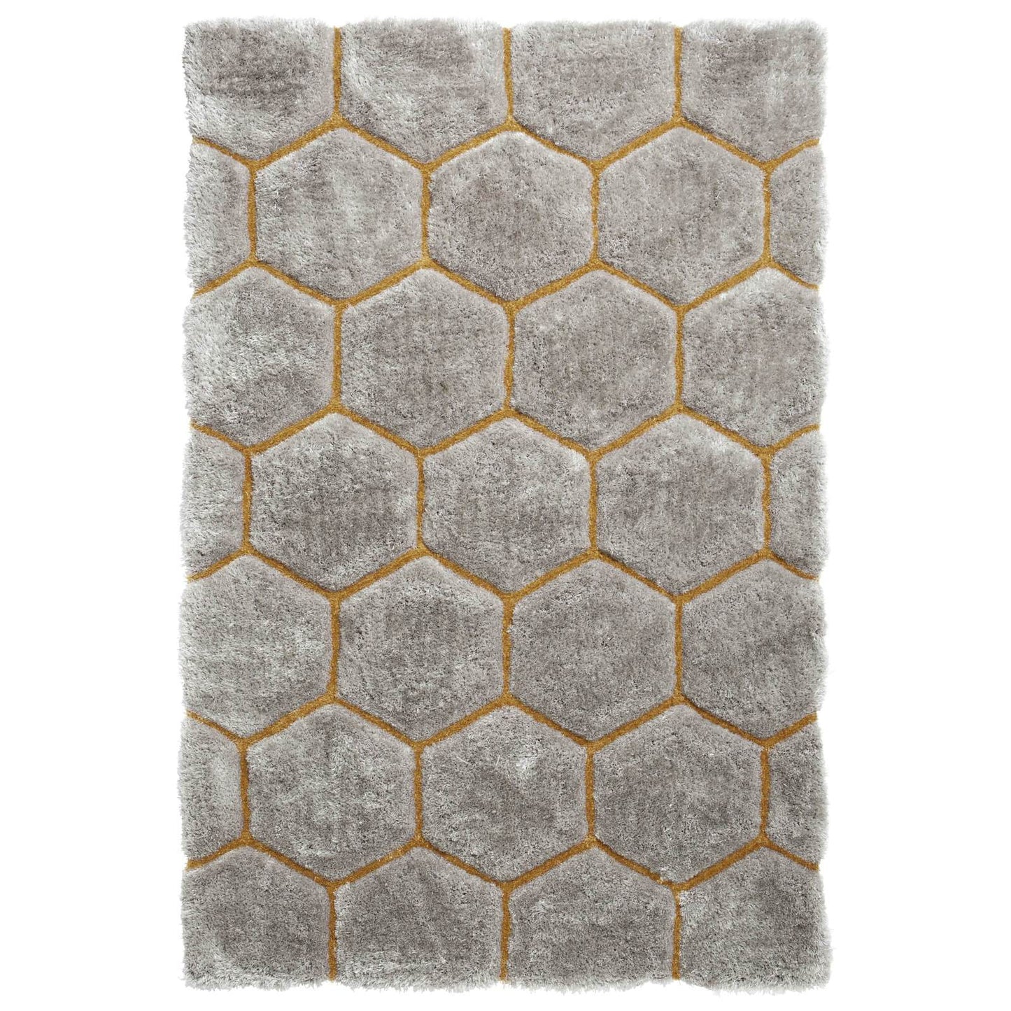 Think Rugs Noble House NH30782 Grey / Yellow Rug