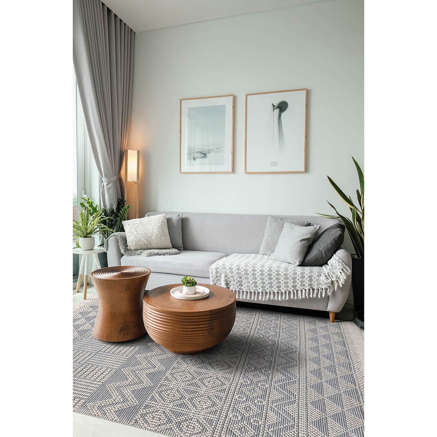 Concept Looms Anya ANYA01 Ivory Slate Rug