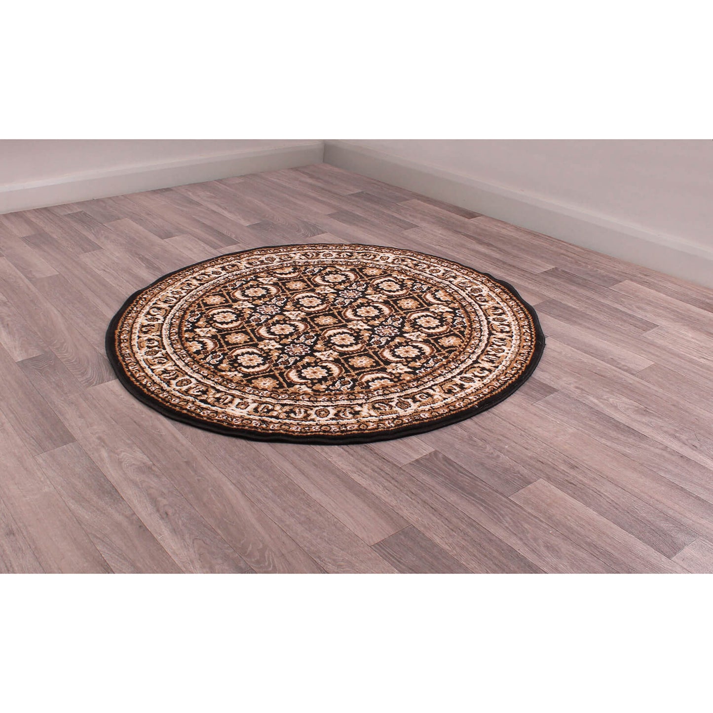 Rug Style Traditional Poly Esta Black Rug