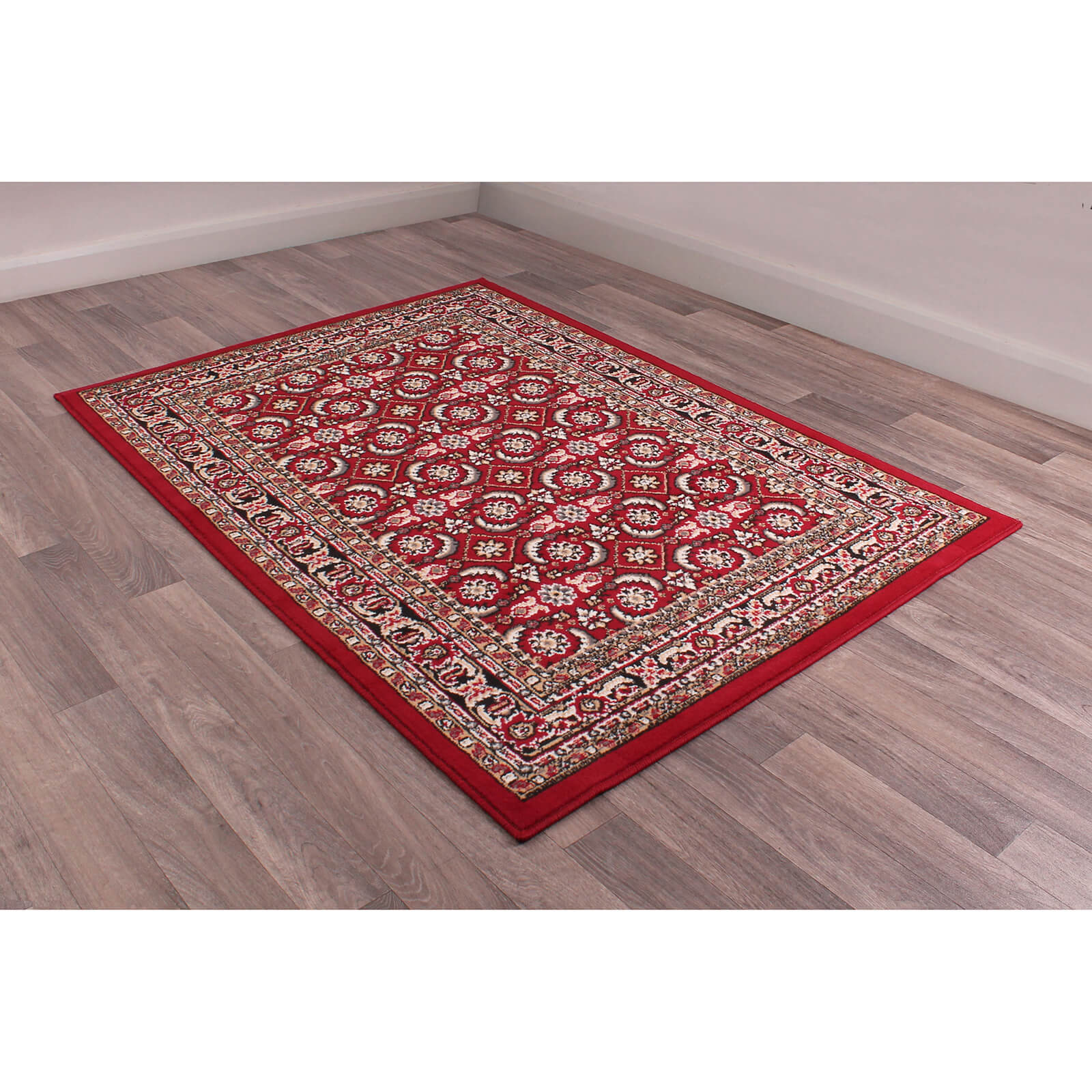 Traditional Poly Esta Red Traditional Rugs – e-Rugs.co.uk
