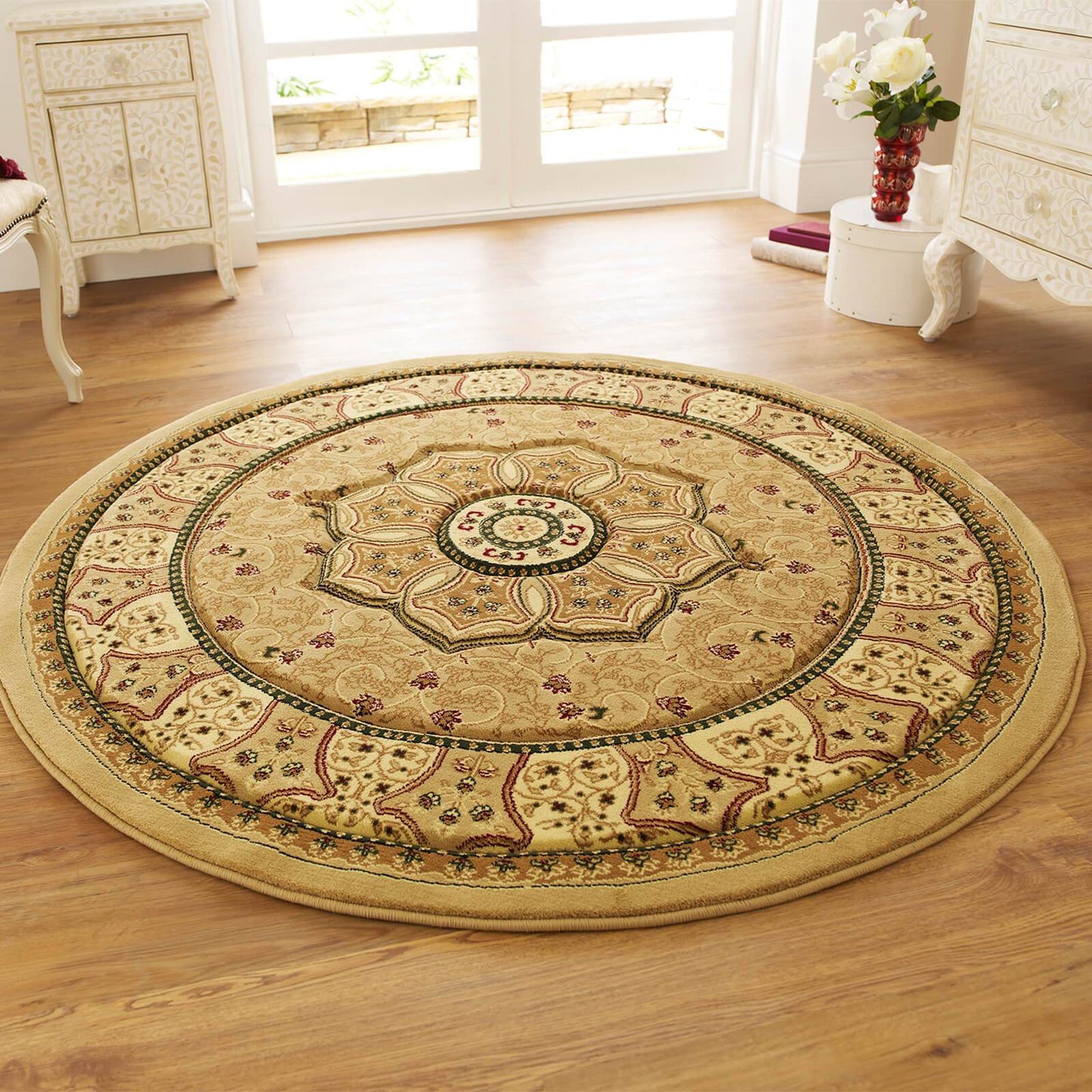Heritage 4400 Beige and Brown Traditional Rugs