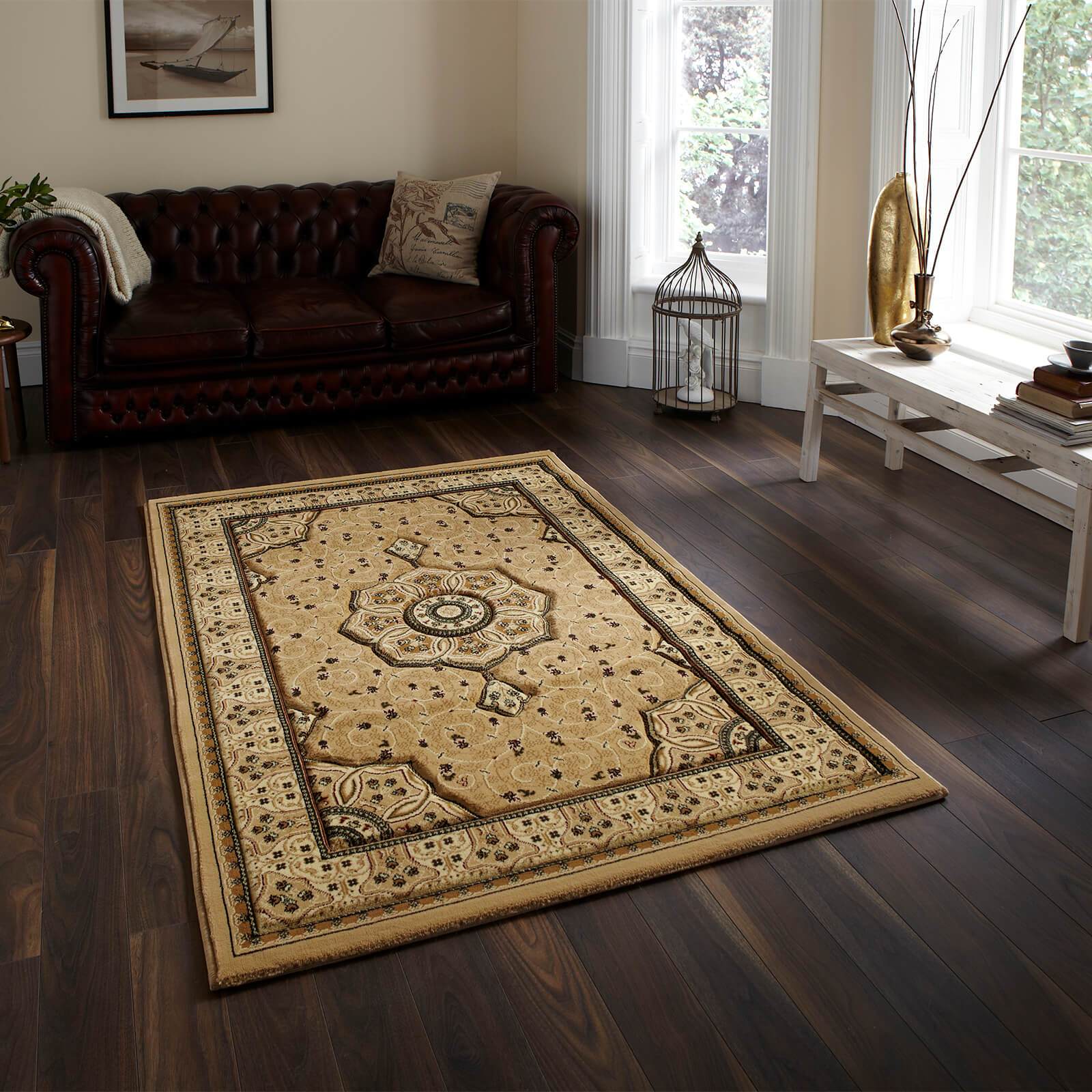 Beige Pattern E Rug Heritage 4400 Beige and Brown Traditional Rugs – e-Rugs.co.uk