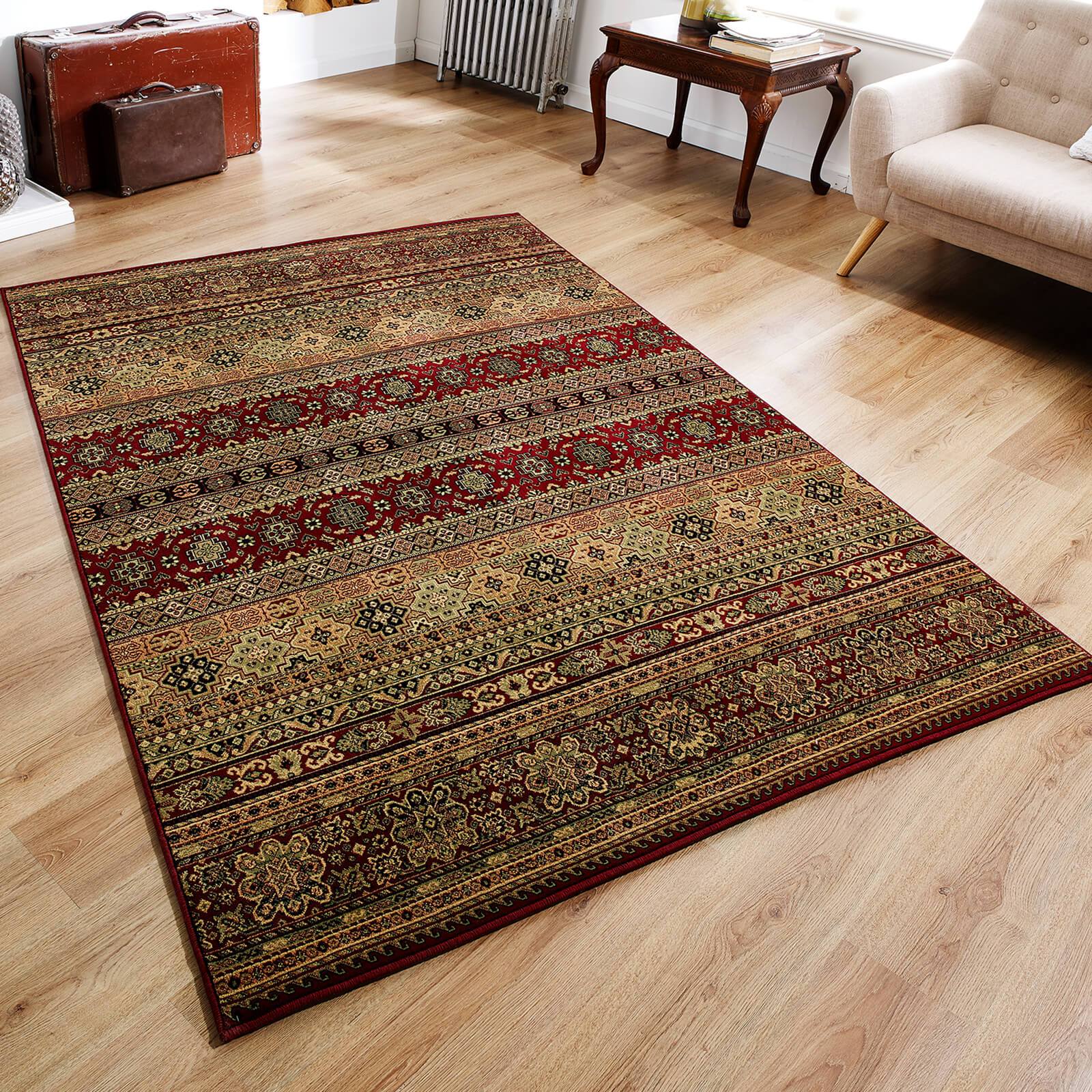 Red Rug Mc Kendra 135 R Red Traditional Rugs – e-Rugs.co.uk