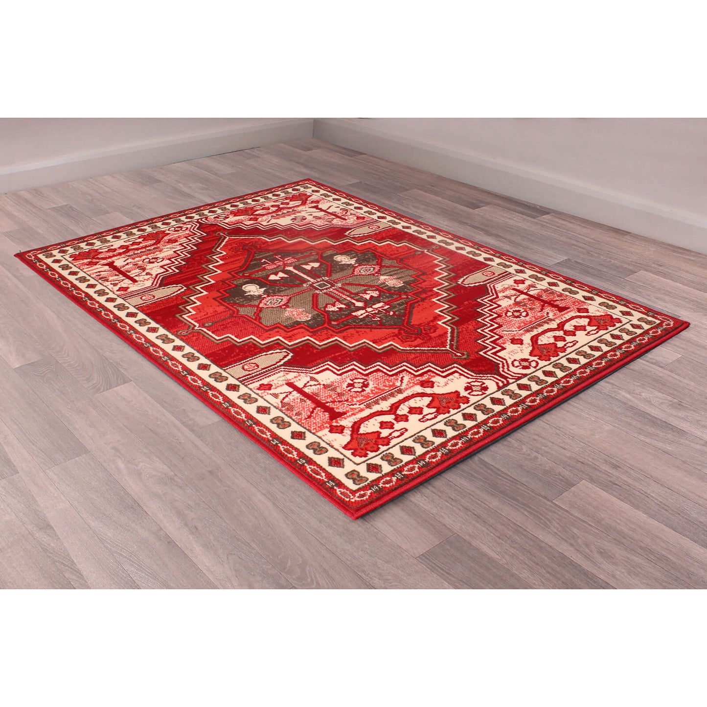 Rug Style Traditional Poly Peking Red Rug