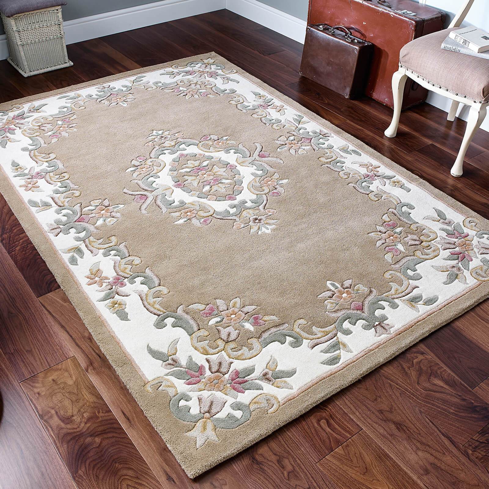 Beige Pattern E Rug Royal Beige and Brown Traditional Rugs – e-Rugs.co.uk