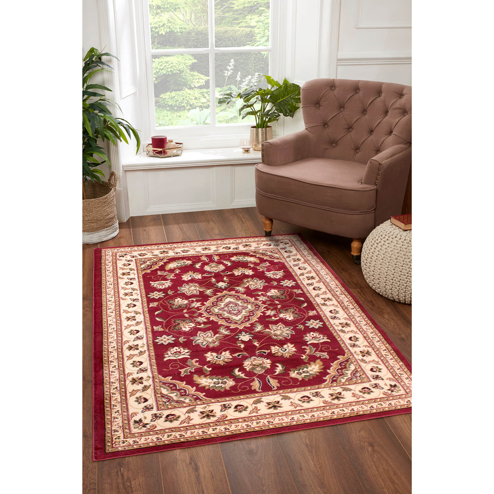 Sherborne Red Traditional Rugs – e-Rugs.co.uk